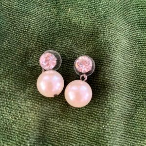 Sabika - crystal and pearl earrings